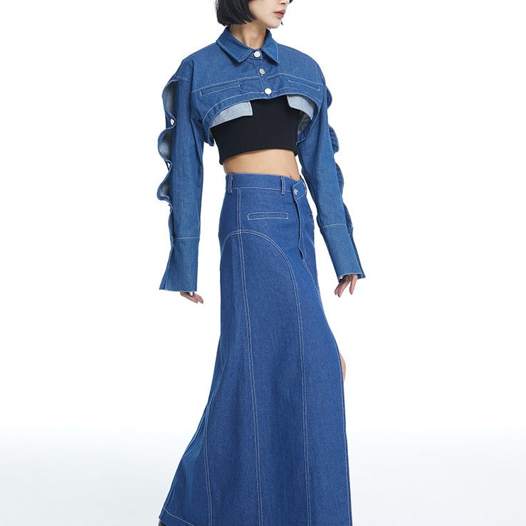 Eyes - Wavy Crop Jacket