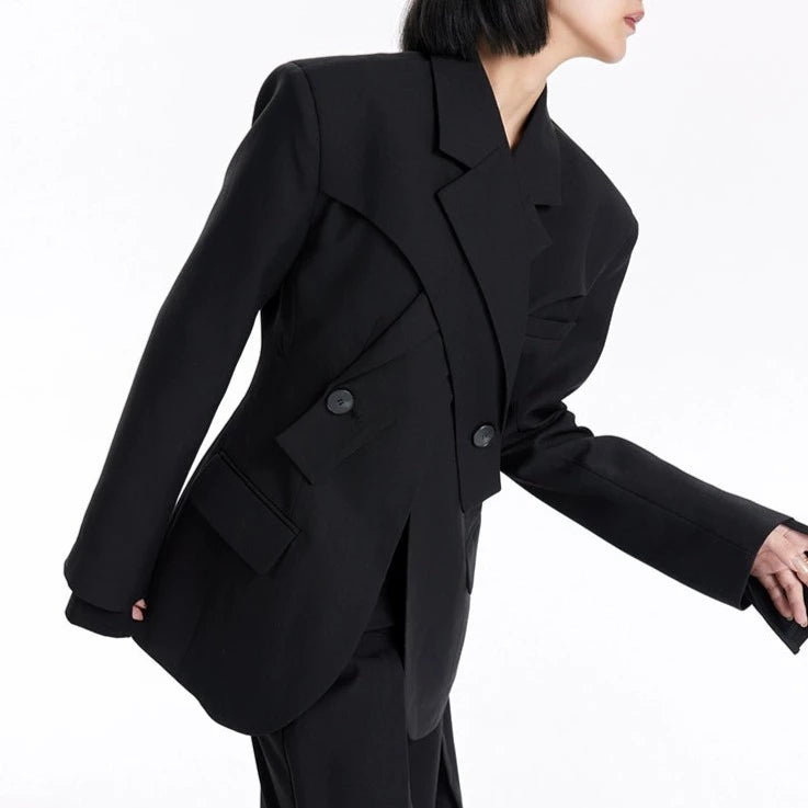 Eyes - Cross Collar Blazer