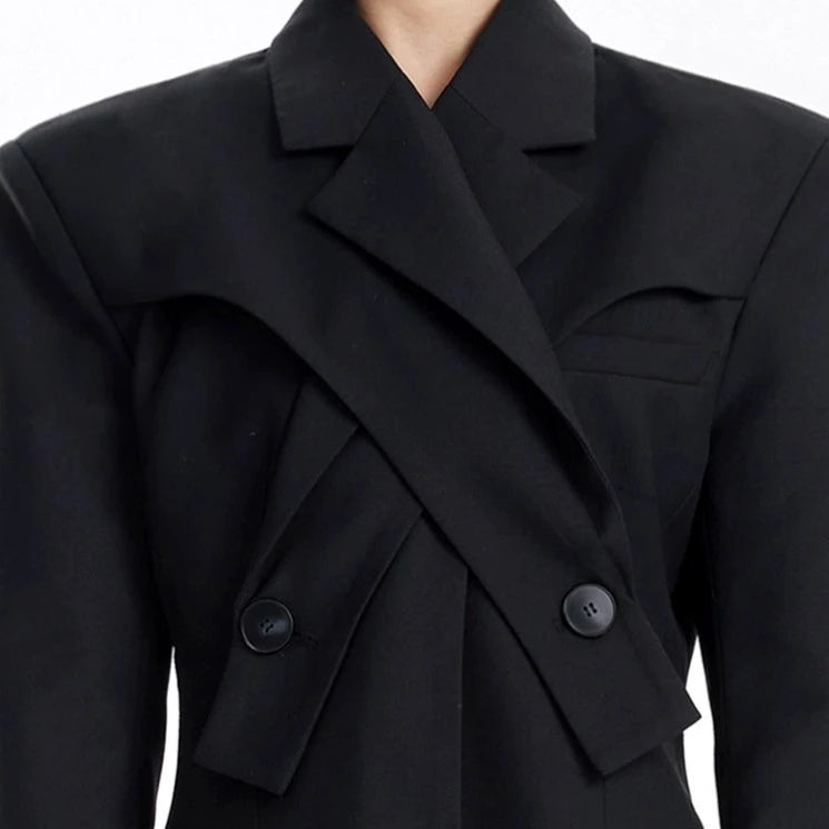 Eyes - Cross Collar Blazer