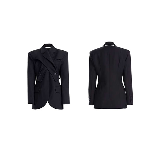 Eyes - Cross Collar Blazer